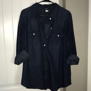 Torrid Dark denim shirt, size 0
